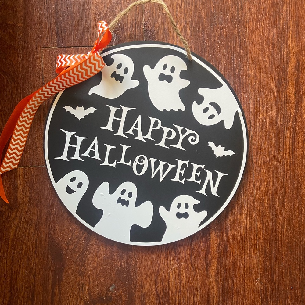 Happy Halloween sign homemade